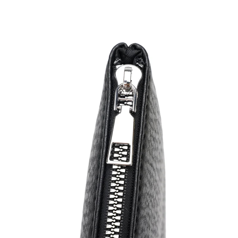 Pochette homme carré de luxe Noir / 15cm x 24cm x 2cm-Noir / 19cm x 28cm x 2cm-ShopGET®