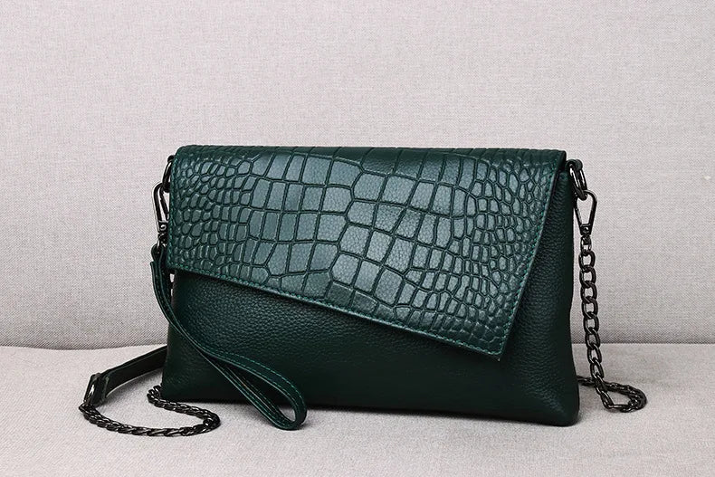 Pochette femme sac en cuir Rouge-Pourpre-Noir-ShopGET®