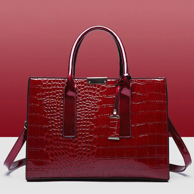 Sac cabas noir cuir souple de qualité Noir / 34x13x24cm-Rouge / 34x13x24cm-Marron / 34x13x24cm-ShopGET®