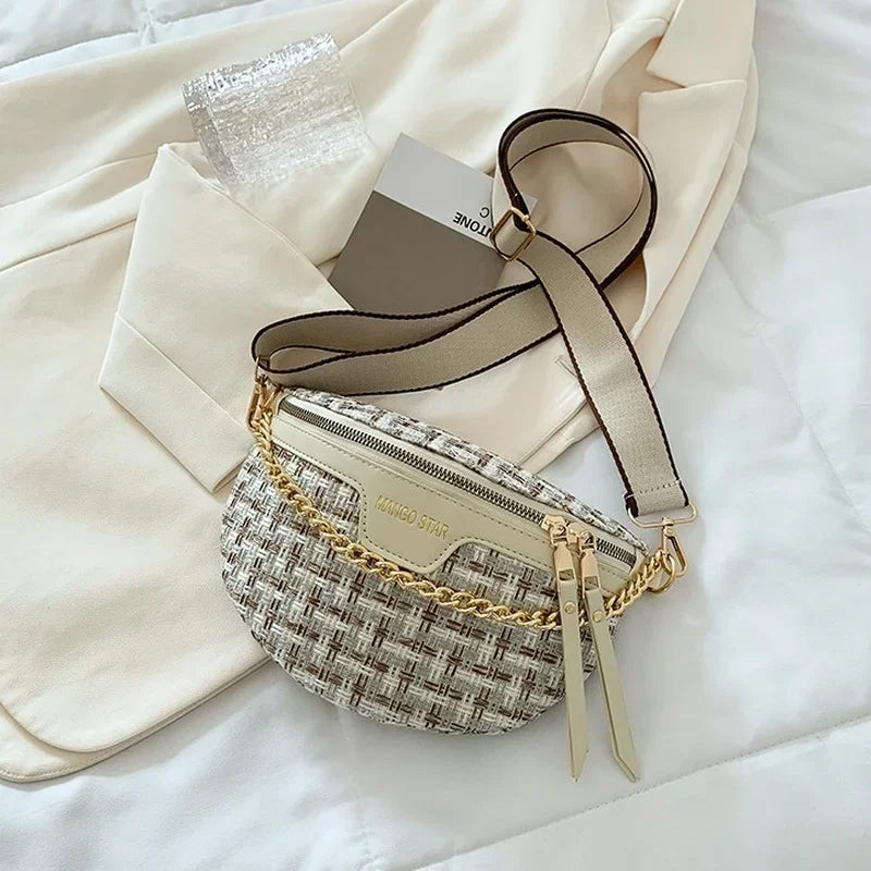 Petit sac banane femme tendance avec chaine