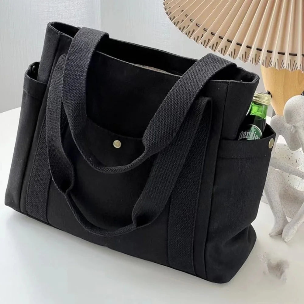 sac cabas tissu noir souple Beige-Kaki-Noir-ShopGET®