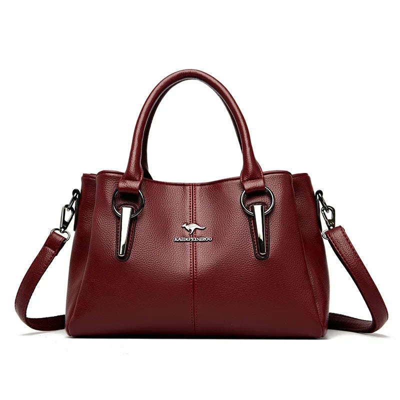 Sac cabas noir souple à bandoulière kangourou Noir-Gris-Jaune-Burgundy-Gris A-Burgundy A-Pourpre-Marron-ShopGET®