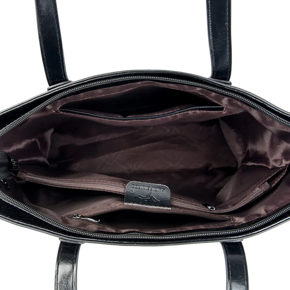 Sac cabas noir classique moderne Noir-Rouge-Jaune-Marron-Bleu-ShopGET®