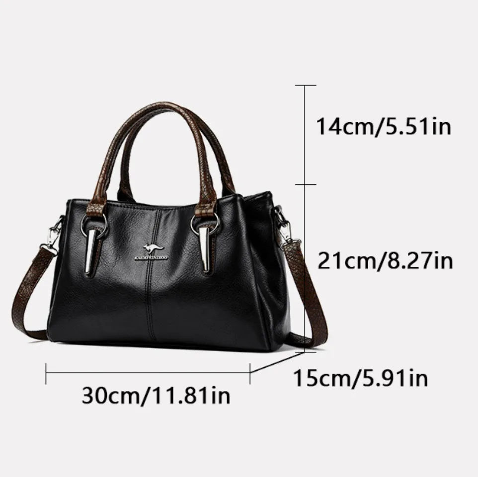 Sac cabas noir souple à bandoulière kangourou Noir-Gris-Jaune-Burgundy-Gris A-Burgundy A-Pourpre-Marron-ShopGET®