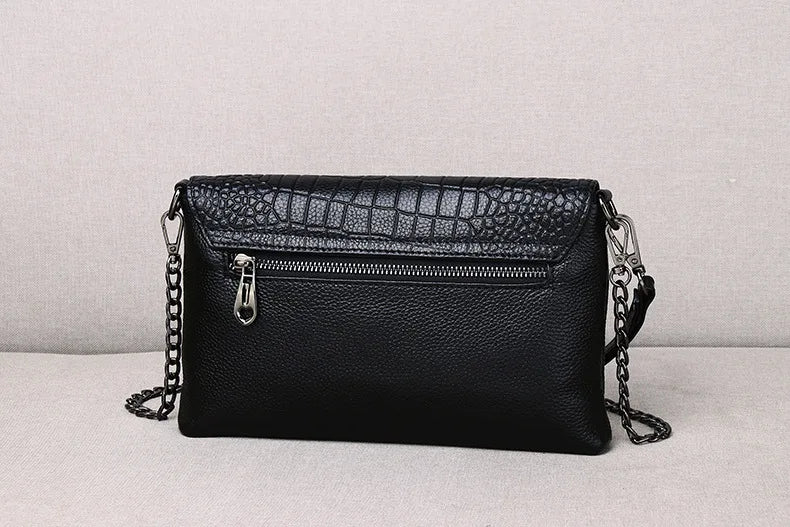 Pochette femme sac en cuir Rouge-Pourpre-Noir-ShopGET®