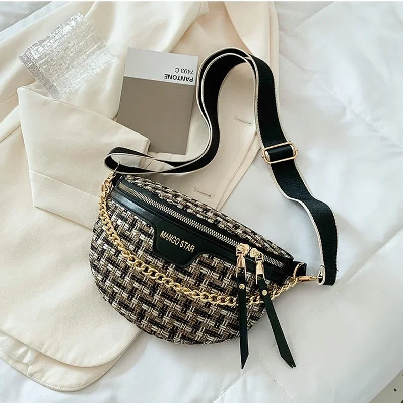Petit sac banane femme tendance avec chaine