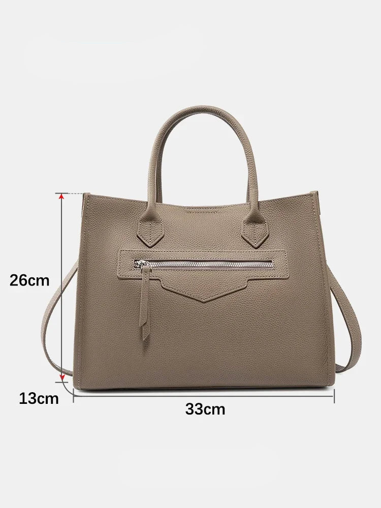 Sac cabas noir simple solide Gris-Noir-ShopGET®