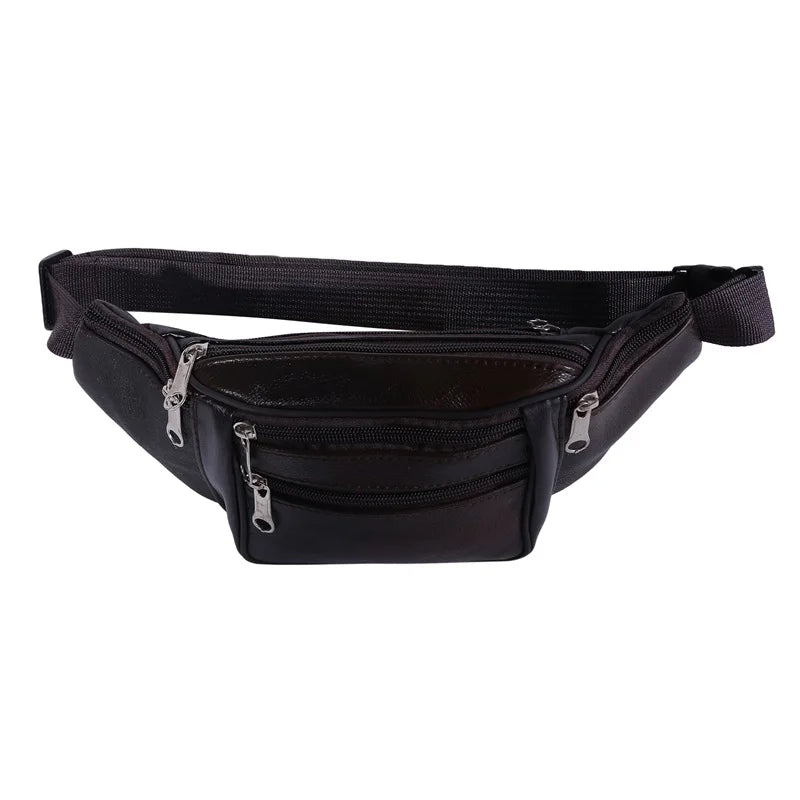 Sac banane en cuir homme