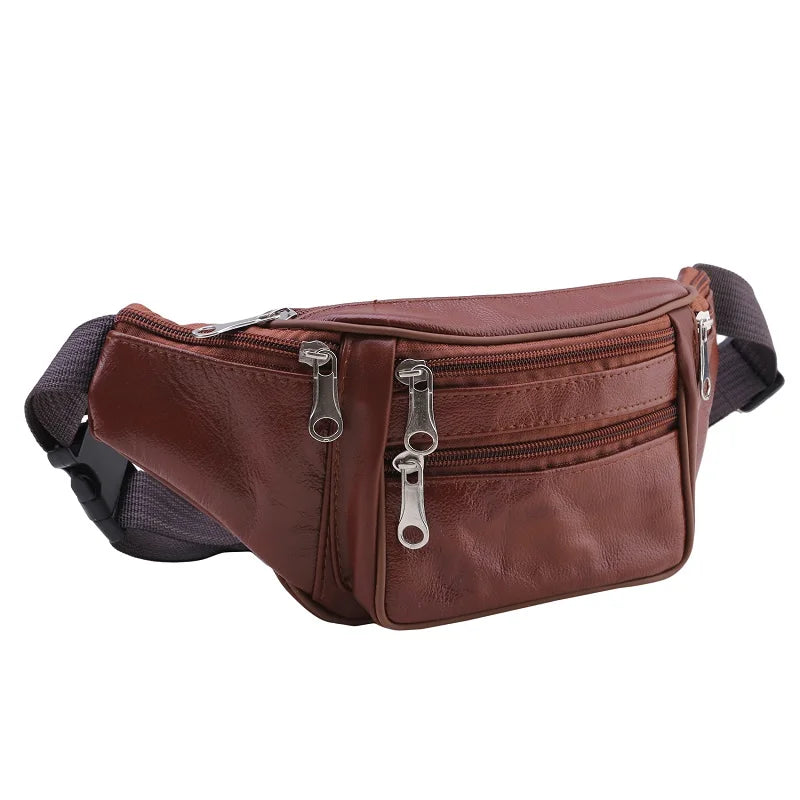 Sac banane en cuir homme