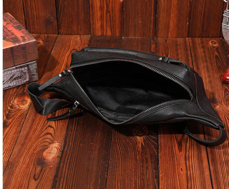 Sac banane homme rectangulaire en cuir - ShopGET®