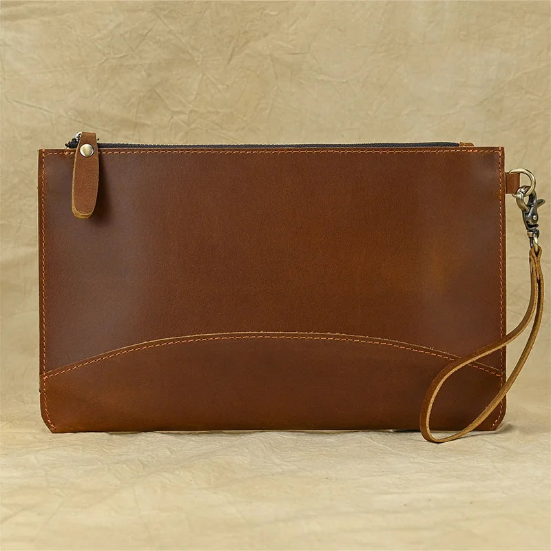 Pochette homme vintage cuir marron A-B-C-ShopGET®