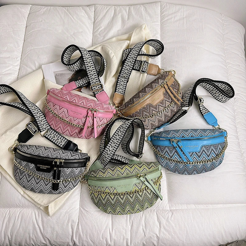 Sac banane en cuir ethnique boho plage