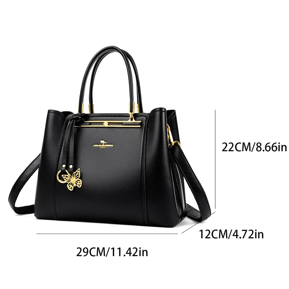Sac cabas en cuir noir Rouge-Noir-Beige-Kaki-ShopGET®