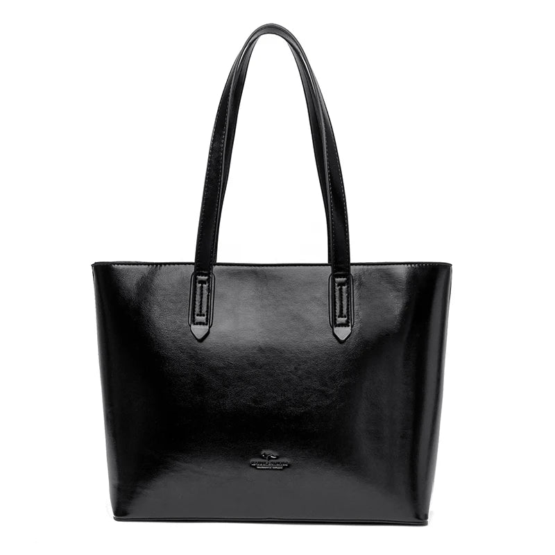 Sac cabas noir classique moderne Noir-Rouge-Jaune-Marron-Bleu-ShopGET®