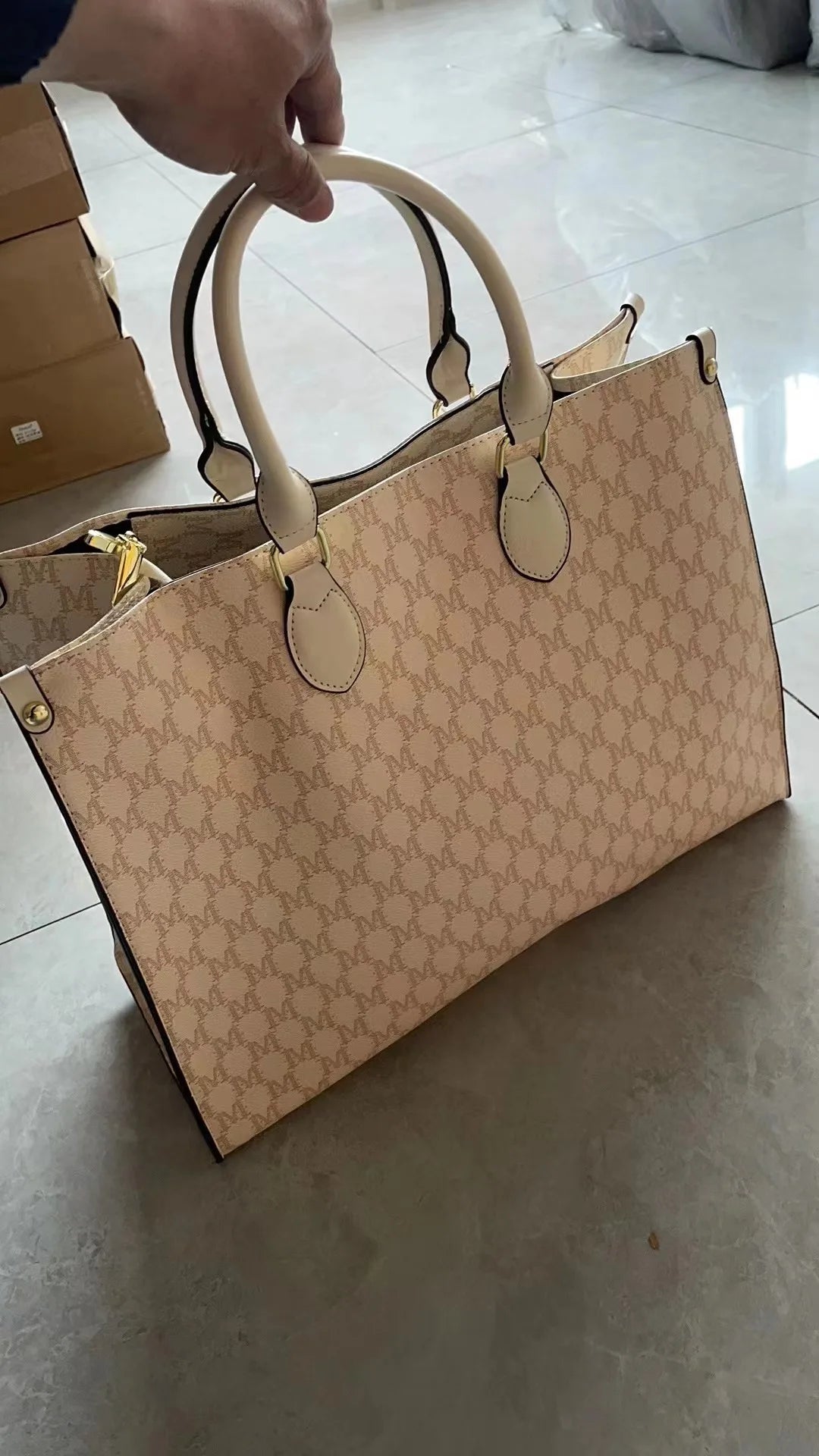 Sac cabas femme mignon luxury Beige-Pourpre-Rose-Bleu-Blanc-Gris-Café-Café B-Marron-ShopGET®