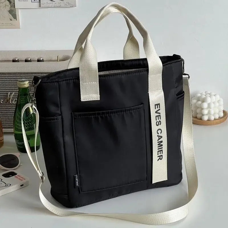 sac cabas tissu noir et blanc Vert-Beige-Bleu-Noir-ShopGET®