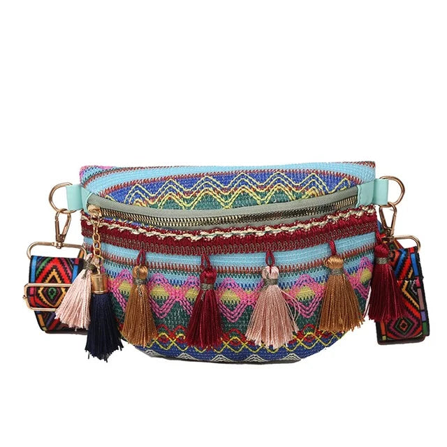 sac banane femme tendance ethnique de style bohème