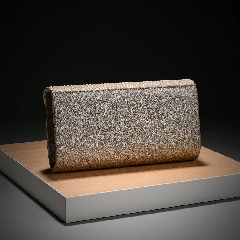 Pochette femme cérémonie Dorée-Noir-Argent-ShopGET®