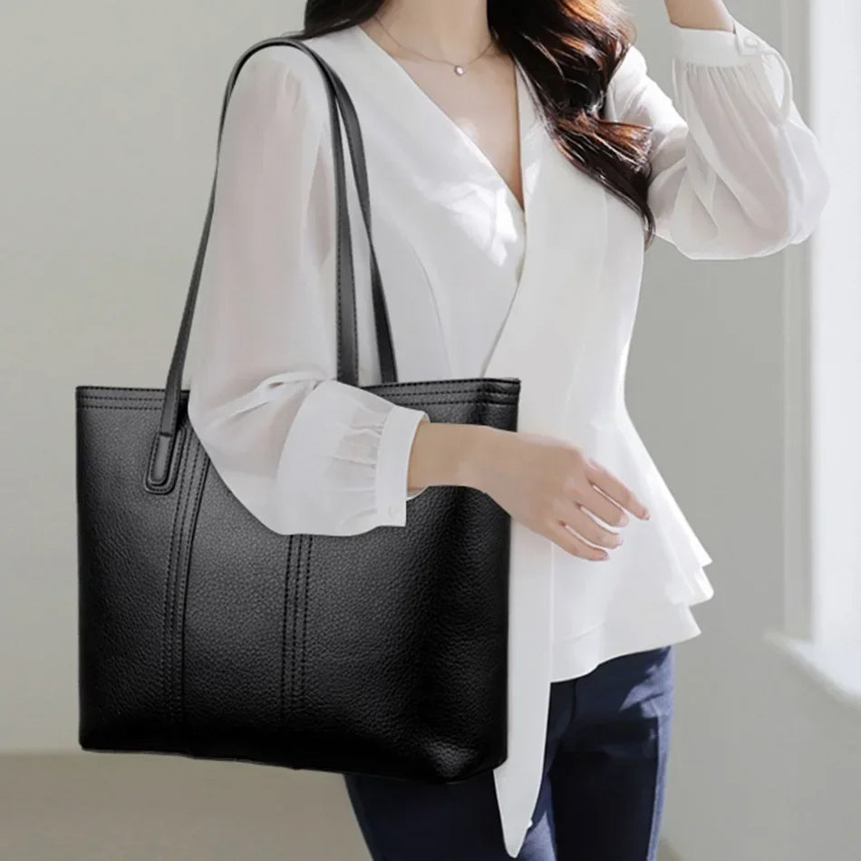 Sac cabas noir Messenger Bleu kaki-Marron-Apricot-Beige-Noir-Kaki-ShopGET®