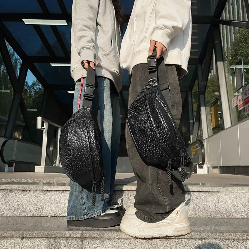 Grand sac banane pour homme en cuir