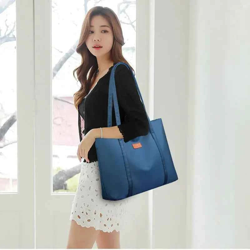 Sac cabas femme bleu Waterproof Vert / 34x11x28cm-Bleu / 34x11x28cm-Pourpre / 34x11x28cm-Noir / 34x11x28cm-ShopGET®