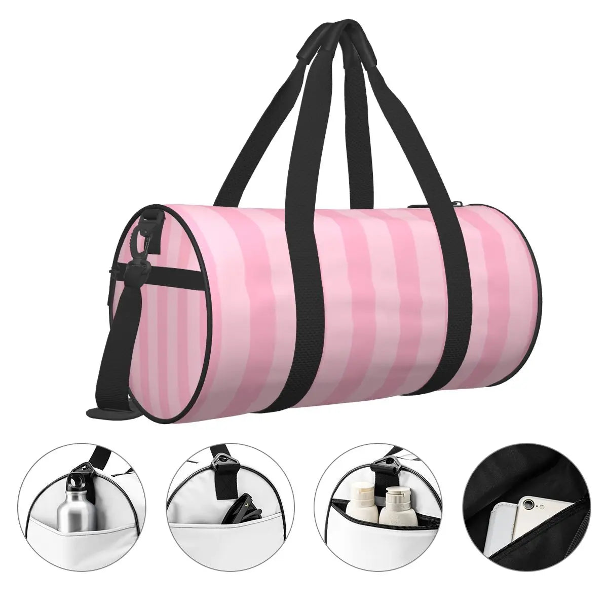 Sac polochon rose A-B-C-D-ShopGET®