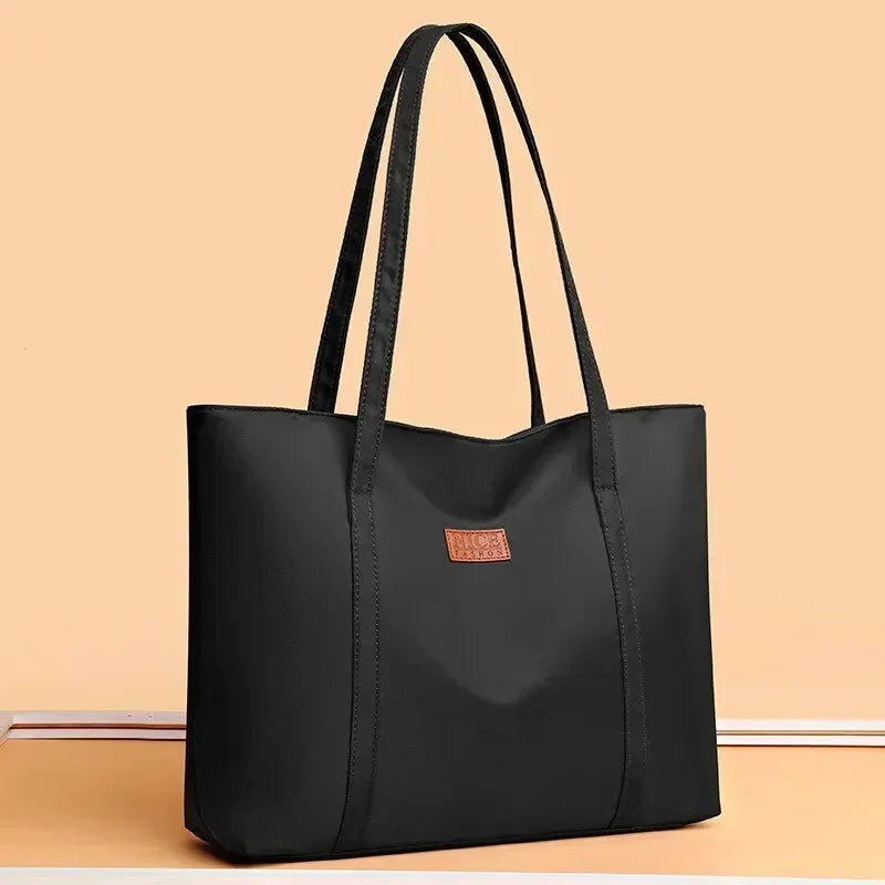 Sac cabas noir Oxford Rouge-Bleu-Gris et Blanc-Noir-ShopGET®