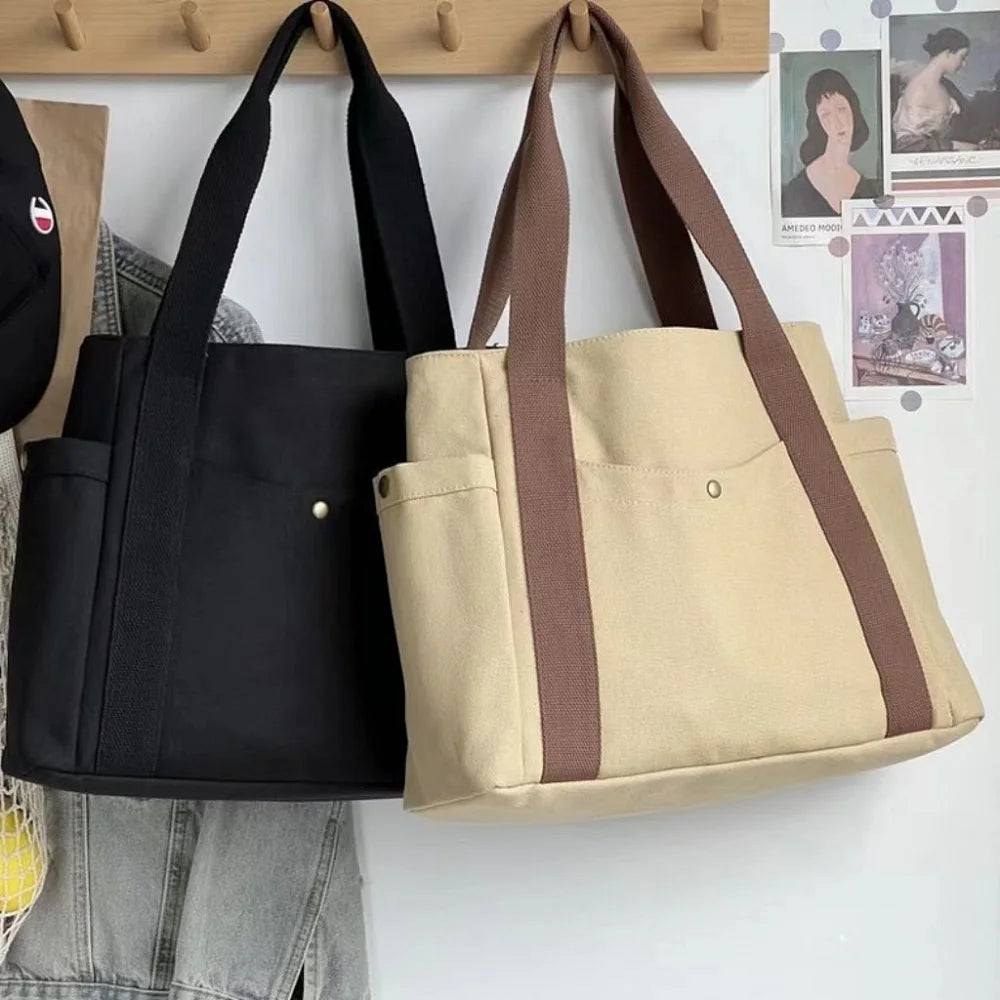 sac cabas tissu noir souple Beige-Kaki-Noir-ShopGET®