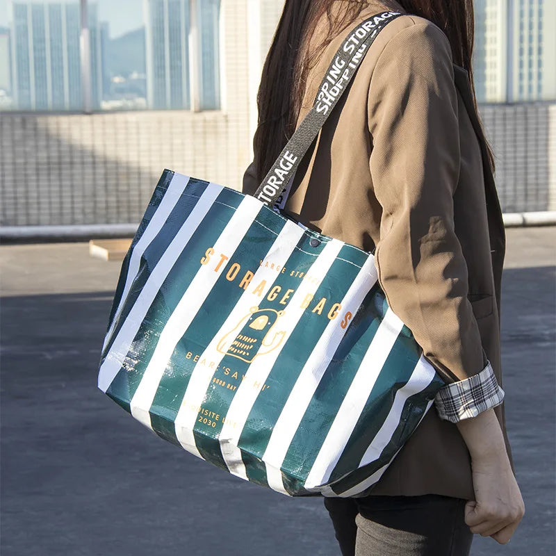 Sac de courses tote bag Blanc Small-Beige Small-Beige Large-Jaune Small-Stripe Large-Vert Large-ShopGET®