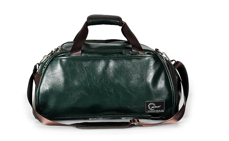 Sac polochon messenger Vert-Noir-ShopGET®