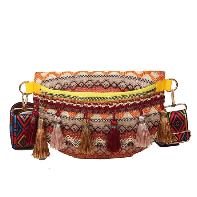 sac banane femme tendance ethnique de style bohème