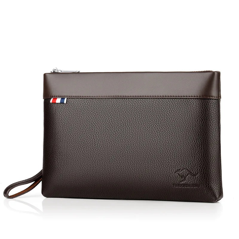 Pochette homme marque de luxe kangourou Noir-L-Noir-S-Marron-L-Marron-S-ShopGET®