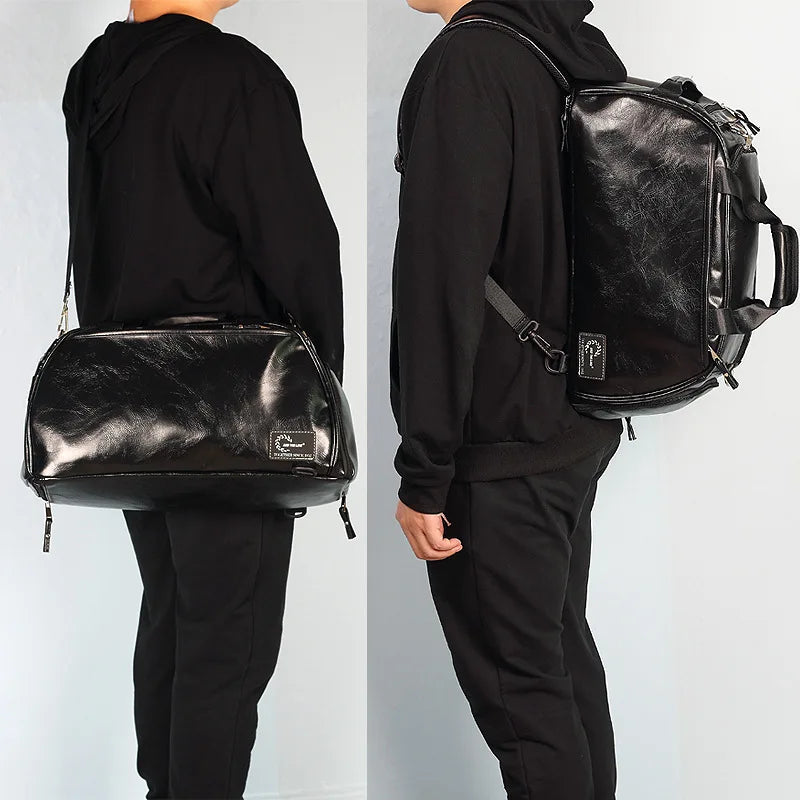 Sac polochon messenger Vert-Noir-ShopGET®