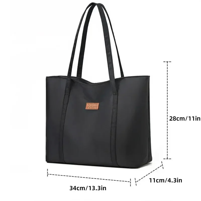 Sac cabas noir Oxford Rouge-Bleu-Gris et Blanc-Noir-ShopGET®