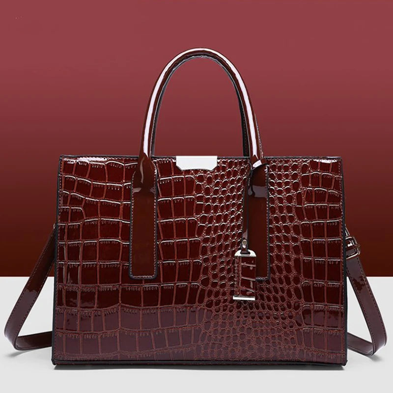 Sac cabas noir cuir souple de qualité Noir / 34x13x24cm-Rouge / 34x13x24cm-Marron / 34x13x24cm-ShopGET®