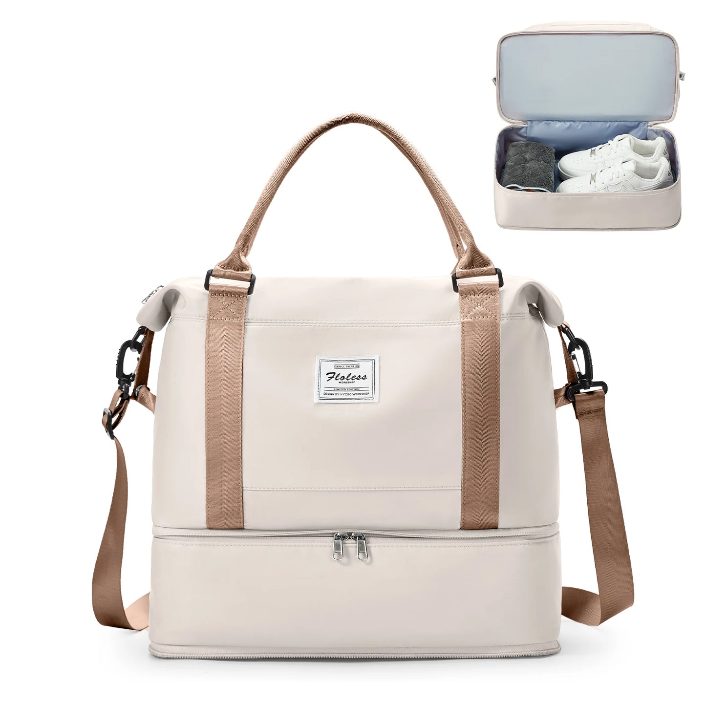 Sac weekend homme élite Pourpre-Bleu-Rose-Noir-Vert-Gris-Noir marron-Beige marron-ShopGET®
