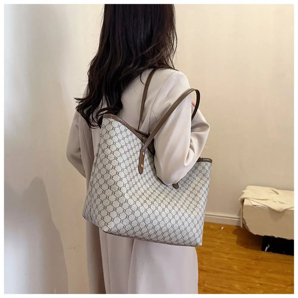 Sac cabas femme de très haute qualité Beige-kaki-Marron-ShopGET®