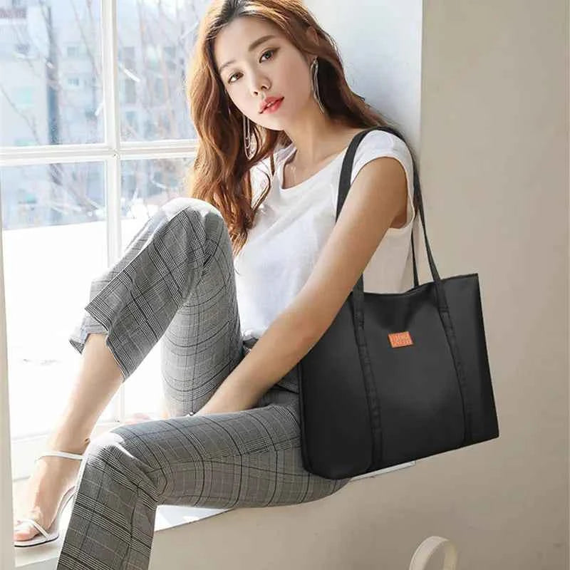 Sac cabas femme bleu Waterproof Vert / 34x11x28cm-Bleu / 34x11x28cm-Pourpre / 34x11x28cm-Noir / 34x11x28cm-ShopGET®