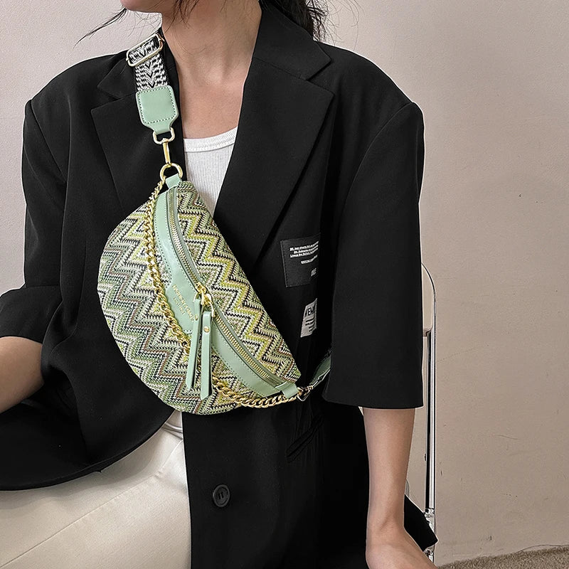 Sac banane en cuir ethnique boho plage