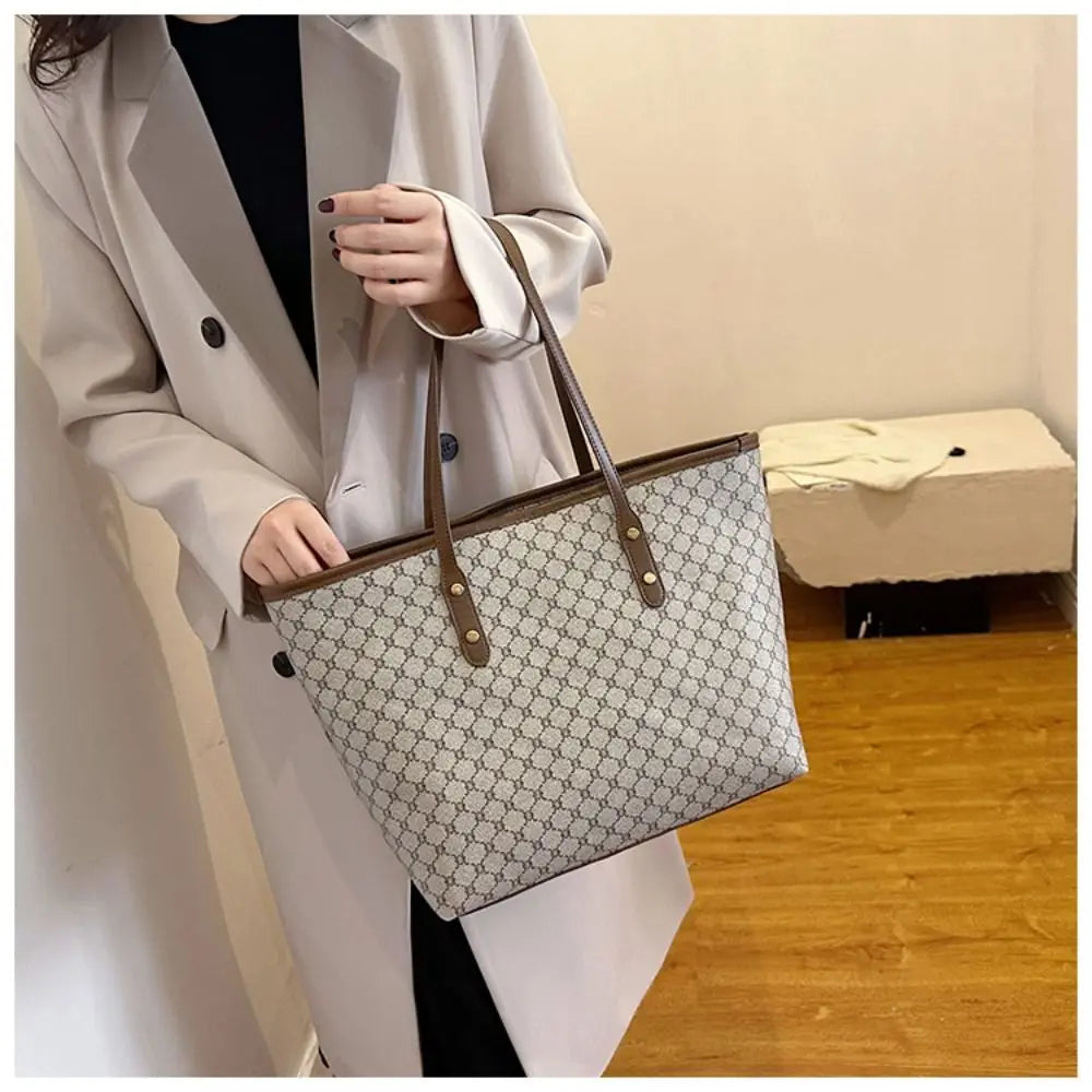 Sac cabas femme de très haute qualité Beige-kaki-Marron-ShopGET®