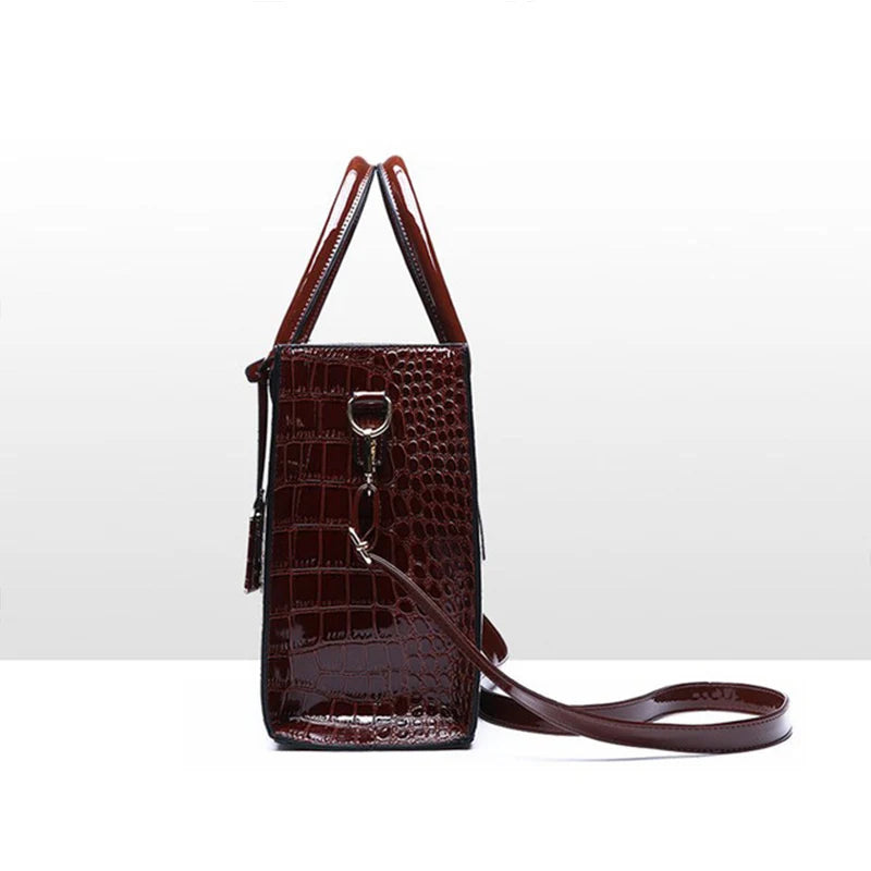 Sac cabas noir cuir souple de qualité Noir / 34x13x24cm-Rouge / 34x13x24cm-Marron / 34x13x24cm-ShopGET®