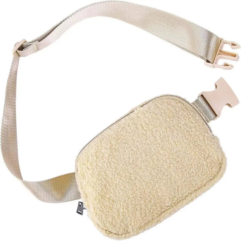 Sac banane velours kaki ceinture