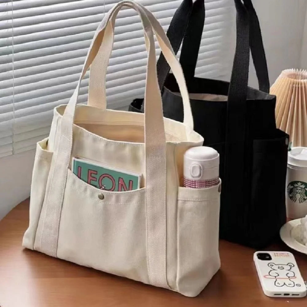 sac cabas tissu noir souple Beige-Kaki-Noir-ShopGET®