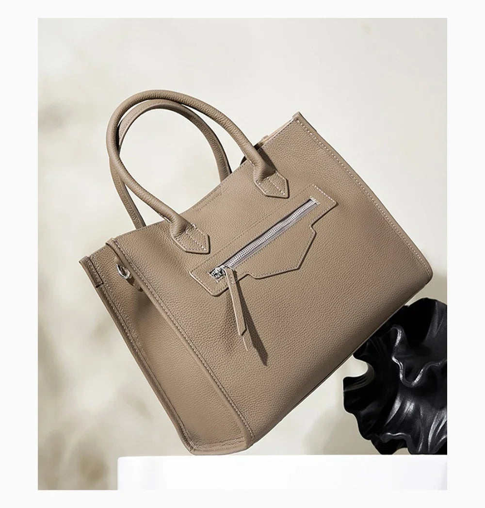 Sac cabas noir simple solide Gris-Noir-ShopGET®