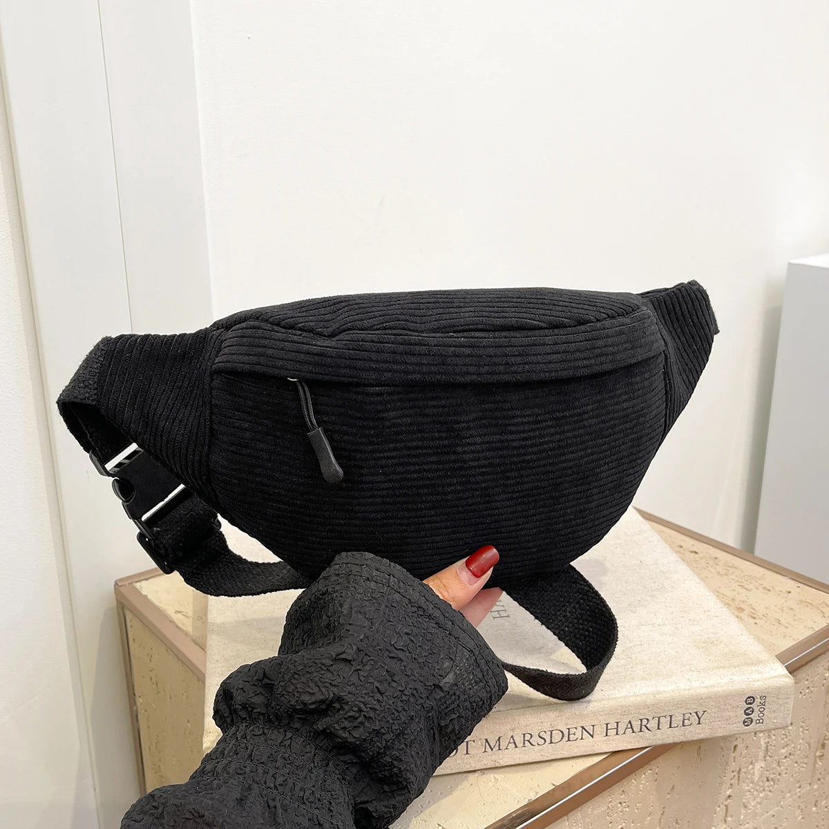 Sac banane femme velours côtelé - ShopGET®