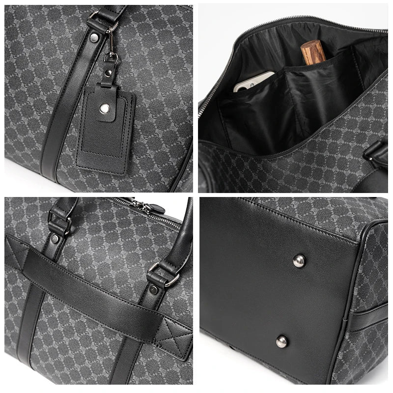 Sac weekend femme voyage confortable en cuir Noir-ShopGET®