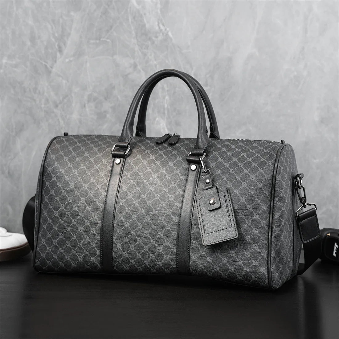 Sac weekend femme voyage confortable en cuir Noir-ShopGET®