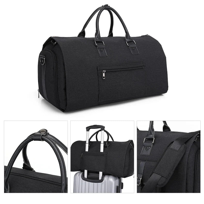 Sac weekend polyvalent pour homme Gris-Noir-ShopGET®