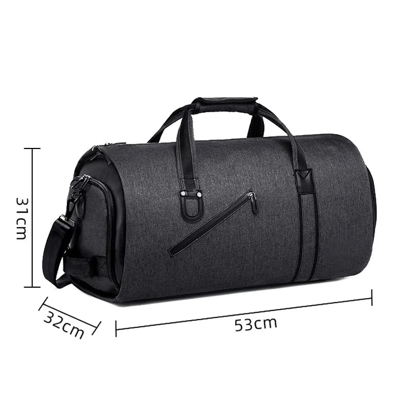 Sac weekend polyvalent pour homme Gris-Noir-ShopGET®