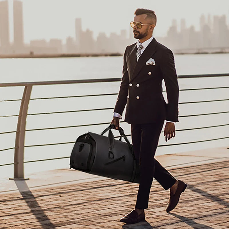 Sac weekend polyvalent pour homme Gris-Noir-ShopGET®